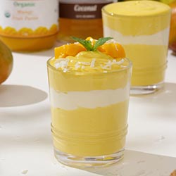 Whip up a delightful treat with ease! Introducing our no-bake Coconut Mango Mousse recipe, made even more delicious with Nature's Flavors Organic Flavored Syrups. Get ready to dive into a heavenly blend of coconuts, mangos, and creamy goodness. Don't miss out on this ‘mousse'-t try dessert!