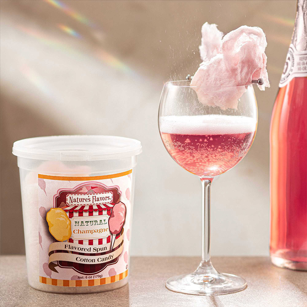 Champagne Cotton Candy Floss (Pre Packaged) Nature's Flavors