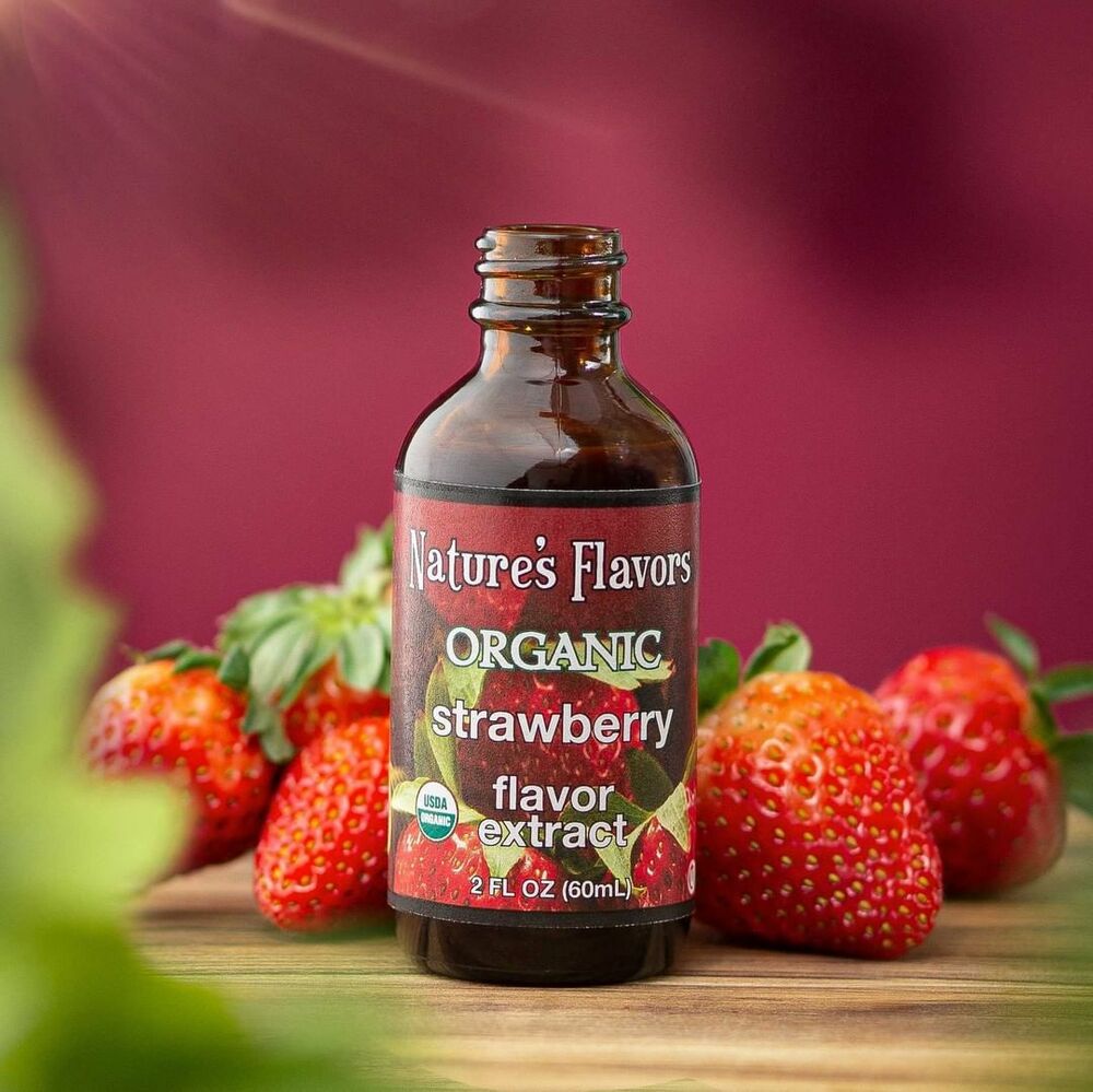 Strawberry Extract Organic & Pure Nature's Flavors